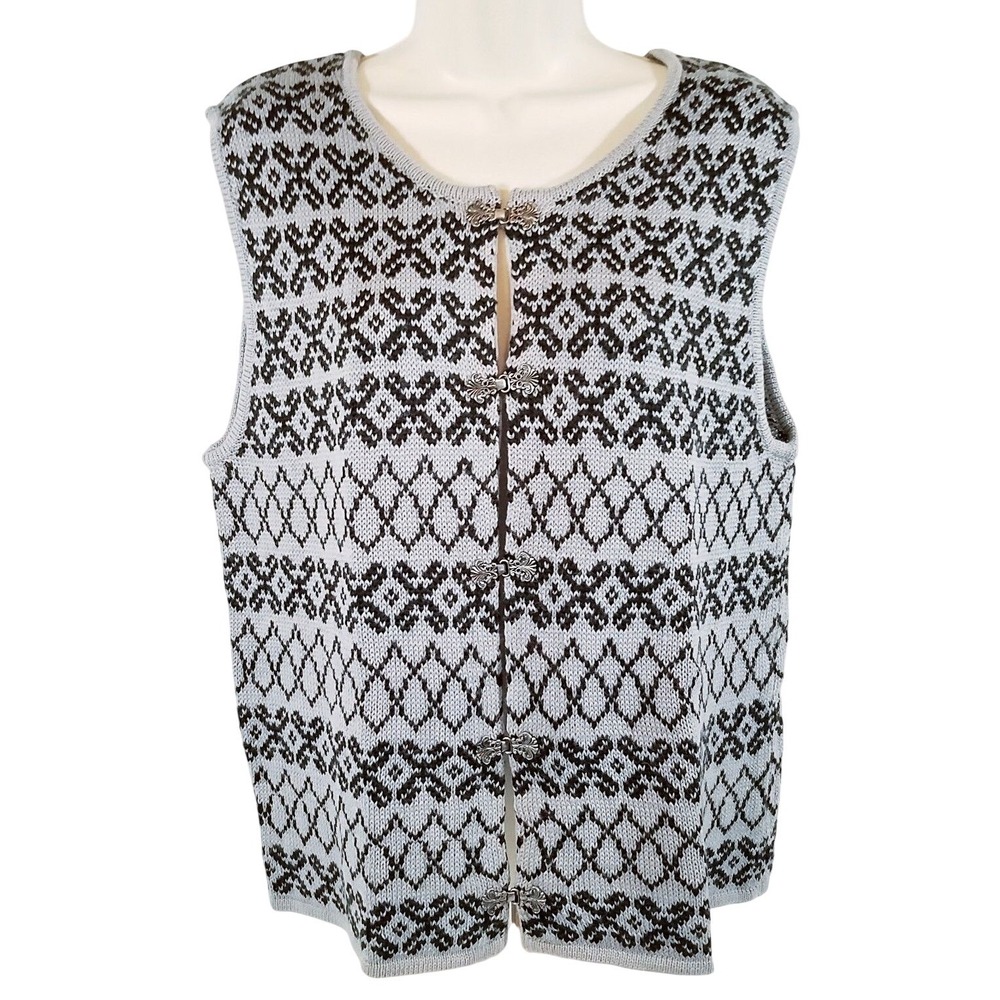 Bridgetown Hipster Whimsigoth Womens Vest MEDIUM Black Gray Australia Grunge - Picture 1 of 8